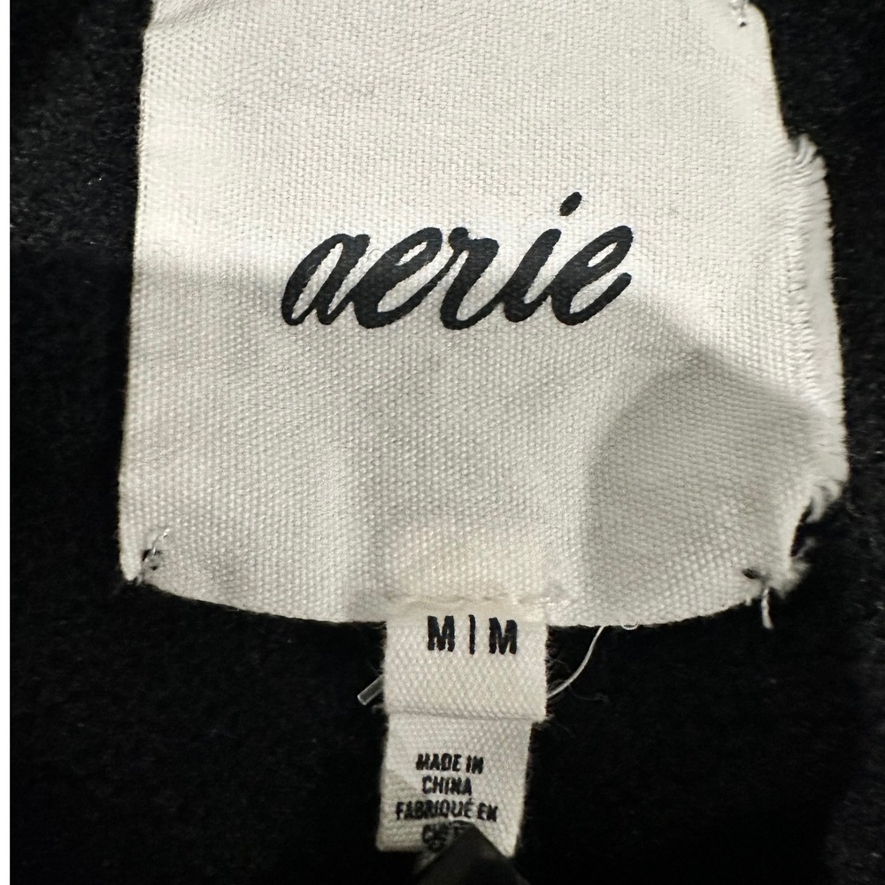 Aerie Womens Black White Striped Crewneck Oversized Knit Sweater Medium - Picture 3 of 8